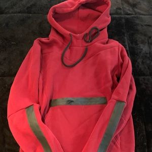 Red with black accent hoodie